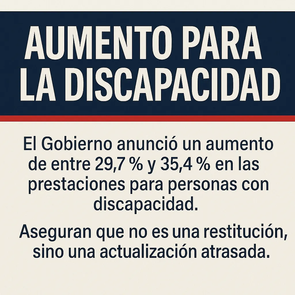 aumento para la discapacidad